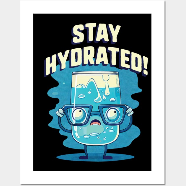 Drink Water Stay Hydrated Wall Art by MintaApparel